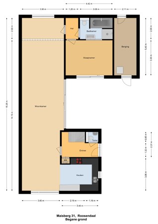 Floorplan - Maïsberg 31, 4708 NR Roosendaal